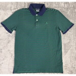 Psycho Bunny Pima Cotton Polo Green Blue Stripe Size 5 Peru